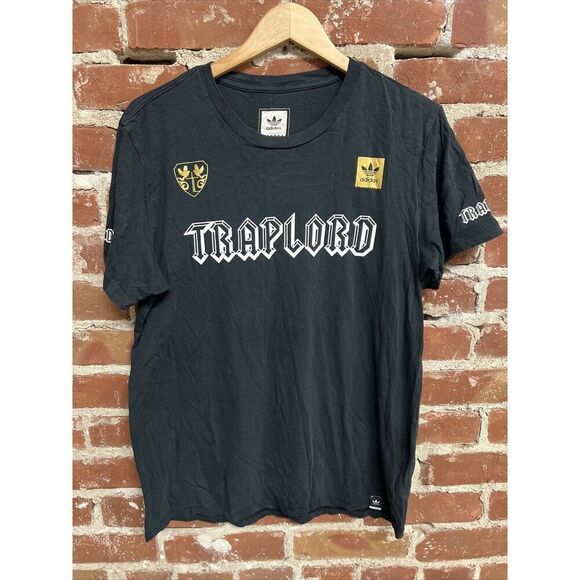 ASAP Ferg Traplord Short Sleeve T Shirt Large Rare Promo Adidas NYC Black T31 - Picture 1 of 3